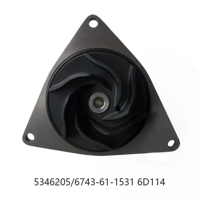 Excavator Parts Water Pump 6743-61-1531 5346205 For Komatsu 6D114