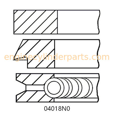 72mm Piston Ring Parts For Citroen C2 C3 TU1 JP 1124cc 04018N0