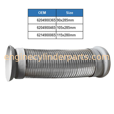 6204900365 Engine Exhaust Pipes For Mercedes Benz Trucks 90x285mm