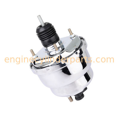 Universal 7" Dual Brake Booster For GM Yellow Zinc Black Chrome