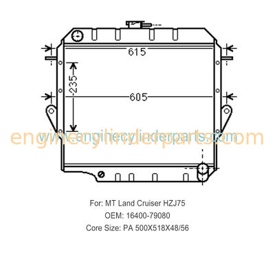 16400-17080 Toyota Diesel Generator Radiator Oem Genuine Radiator Assy