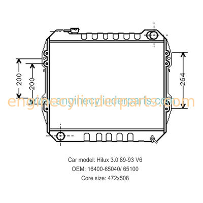 16400-65040 Auto Spare Parts Radiator Cooling System For Toyota Hilux