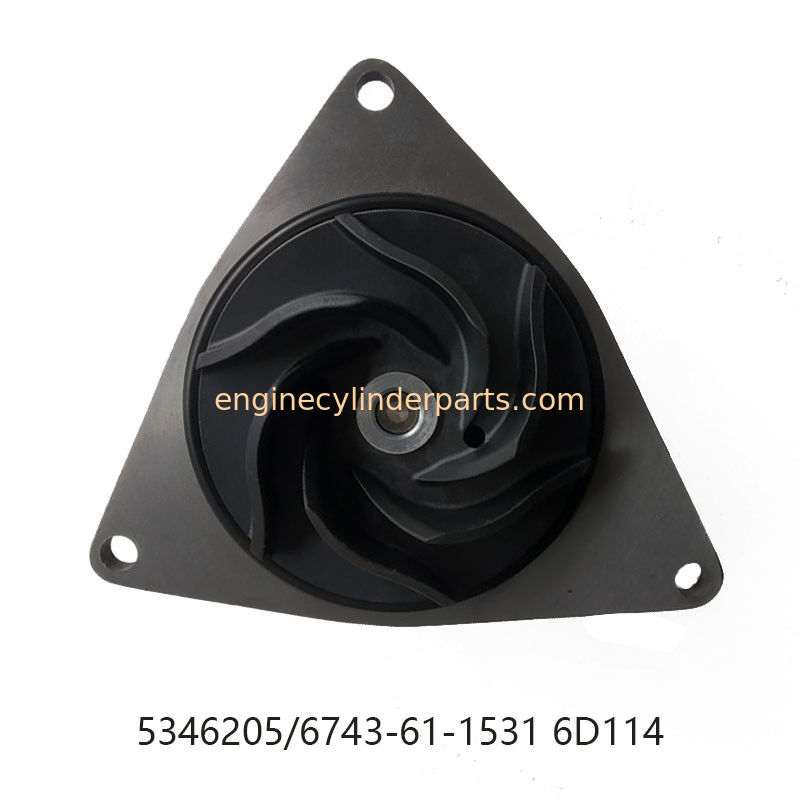 Excavator Parts Water Pump 6743-61-1531 5346205 For Komatsu 6D114